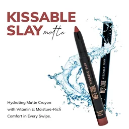 MOS CODE Kissable Slay HD Matte Cryon Lipstick withLips + Primer 1.6g, Espresso Shot 41 | Waterproof, Smudge Proof, Long Lasting Matte Lipstick | Vitamin E Enriched, Hydrating