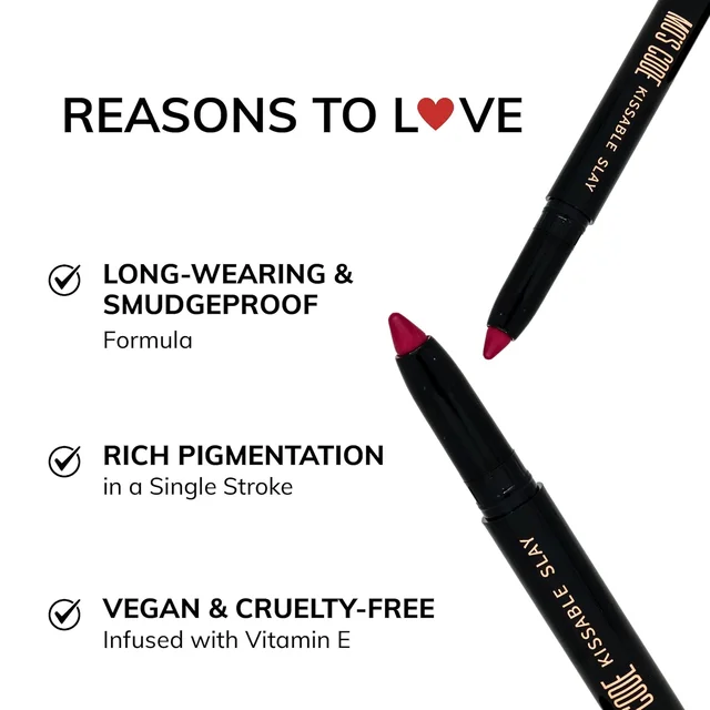 MOS CODE Kissable Slay HD Matte Cryon Lipstick withLips + Primer 1.6g, Cranberry Rush 02 | Waterproof, Smudge Proof, Long Lasting Matte Lipstick | Vitamin E Enriched, Hydrating