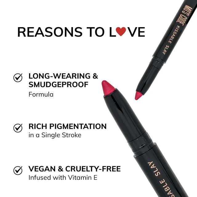 MOS CODE Kissable Slay HD Matte Cryon Lipstick withLips + Primer 1.6g, Runway Pink 21 | Waterproof, Smudge Proof, Long Lasting Matte Lipstick | Vitamin E Enriched, Hydrating