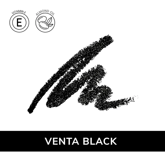 MOS CODE Kohl Kajal Pencil 1.5gm - Venta Black | Waterproof & Smudgeproof | Long Wearing | Single Stroke Application | Matte Finish | Enriched with Vitamin E & Almond Oil | Intense Black Kajal