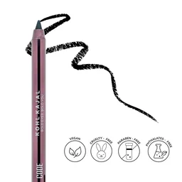 MOS CODE Kohl Kajal Pencil 1.5gm - Venta Black | Waterproof & Smudgeproof | Long Wearing | Single Stroke Application | Matte Finish | Enriched with Vitamin E & Almond Oil | Intense Black Kajal