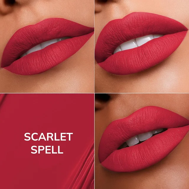 MOS CODE MOS Code Locked Kiss Transfer Proof Liquid Lipstick 7ml - Shade 09 Scarlet Spell | Waterproof, Smudgeproof, Long-Wearing & Hydrating | Vitamin E, Jojoba Oil, Argan Oil & Shea Butter