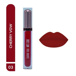MOS CODE MOS Code Locked Kiss Transfer Proof Liquid Lipstick 7ml - Shade 03 Cheery Vow | Waterproof, Smudgeproof, Long-Wearing & Hydrating | Vitamin E, Jojoba Oil, Argan Oil & Shea Butter