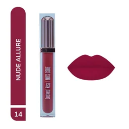MOS CODE MOS Code Locked Kiss Transfer Proof Liquid Lipstick 7ml - Shade 14 Nude Allure | Waterproof, Smudgeproof, Long-Wearing & Hydrating | Vitamin E, Jojoba Oil, Argan Oil & Shea Butter