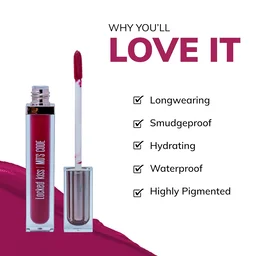 MOS CODE MOS Code Locked Kiss Transfer Proof Liquid Lipstick 7ml - Shade 11 Blood Moon | Waterproof, Smudgeproof, Long-Wearing & Hydrating | Vitamin E, Jojoba Oil, Argan Oil & Shea Butter