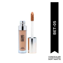 MOS CODE Soft Matte Liquid Concealer 8g - Bet Shade | Full Coverage | Blendable | Long-Lasting | Sweat Proof | Transferproof | Lightweight Matte Finish