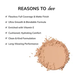 MOS CODE Studio Compact 8gm - Florence 02 | Lightweight High Coverage Compact Powder | Long Lasting | Seamless Blending | Hydrating | Enriched with Vitamin E | Vegan & Cruelty-Free