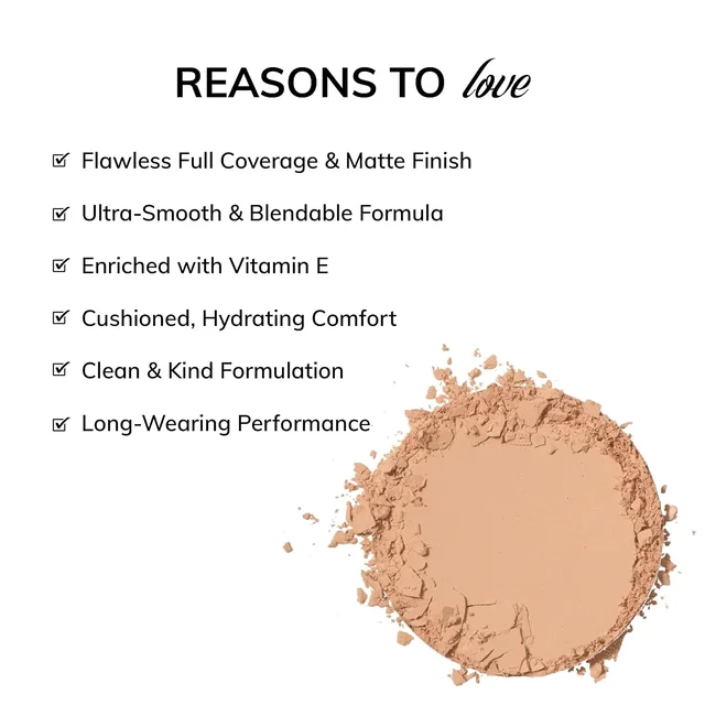 MOS CODE Studio Compact 8gm - Florence 02 | Lightweight High Coverage Compact Powder | Long Lasting | Seamless Blending | Hydrating | Enriched with Vitamin E | Vegan & Cruelty-Free
