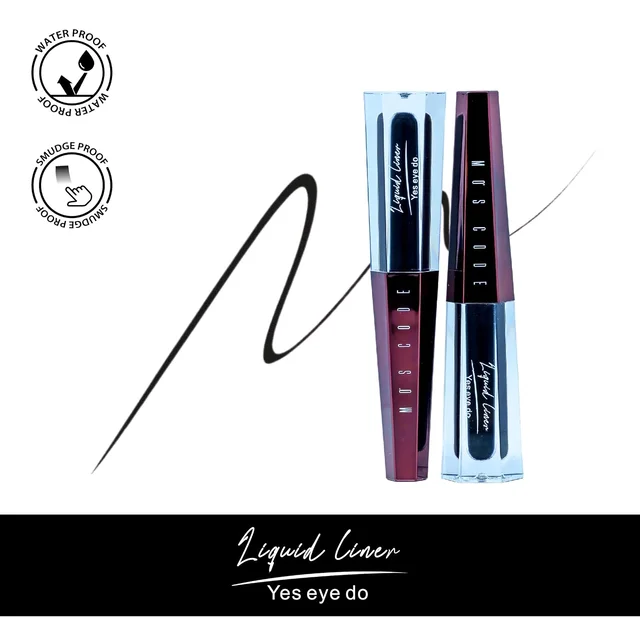 MOS CODE Yes Eye Do Liquid Eye Liner 2.5ml - Black Matte Finish | Gaze Waterproof & Smudgeproof Eyeliner | Quick Dry | Long Lasting Up to 12 Hours | Precision Tip | Cruelty-Free & Paraben-Free