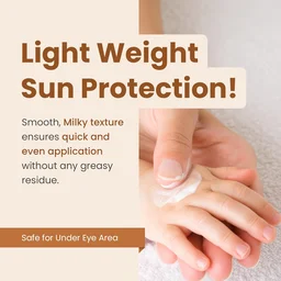 Mother Sparsh Milky Mineral Baby Sunscreen 50g| Ultra-Light Sunscreen Lotion with SPF 30, Broad Spectrum UVA/UVB Protection | Baby Lotion with Milk Protein, Coconut Oil & Vitamin E