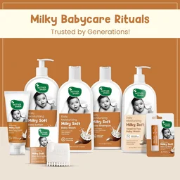 Mother Sparsh Milky Mineral Baby wash 200ml | Gentle & Hydrating Baby Body Wash with Milk Protein, Coconut Oil & Vitamin E | Dermatologically Tested, Tear-Free Formula