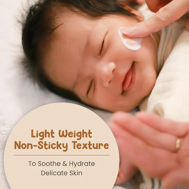 Mother Sparsh Milky Soft Baby Face Cream 50g| Daily Moisturizing Cream for Babies with Coconut Oil, Milk Protein & Vitamin B5 | Non-Sticky & Hydrating Baby Skincare