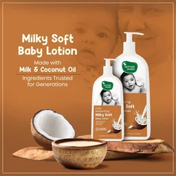 Mother Sparsh Milky Soft Baby Lotion 200ml | Deeply Moisturizes & Nourishes | Enriched with Coconut Oil, Milk Protein & Shea Butter | Gentle & Safe for Baby's Delicate Skin