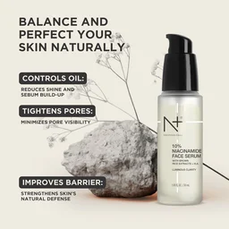 N Plus 10% Niacinamide Face Serum 30ml | With Brown Rice Extracts & Hyaluronic Acid | For Luminous Clarity | Helps Brighten Dull-Looking Skin & Improve Uneven Tone
