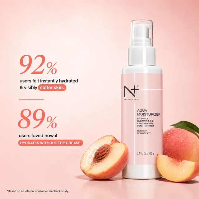 N Plus Aqua Moisturizer 100ml | Peach Extract Enriched Face Moisturizer for Soft & Hydrated Skin | Daily Hydrating Cream for Smooth