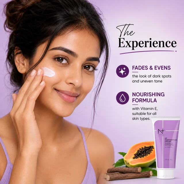 N Plus De Pigmentation Cream 50ml | Daily Face Care Cream for Uneven-Looking Skin Tone | Skin Brightening & Complexion Care | Convenient 50ml Pack