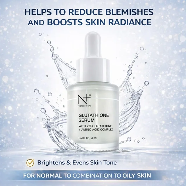 N Plus Glutathione 2% Serum 20ml | Amino Acid Complex | Enriched with Grapefruit Extracts | Helps Boost Skin Radiance, Brightens Dull-Looking Skin & Improves Skin Tone