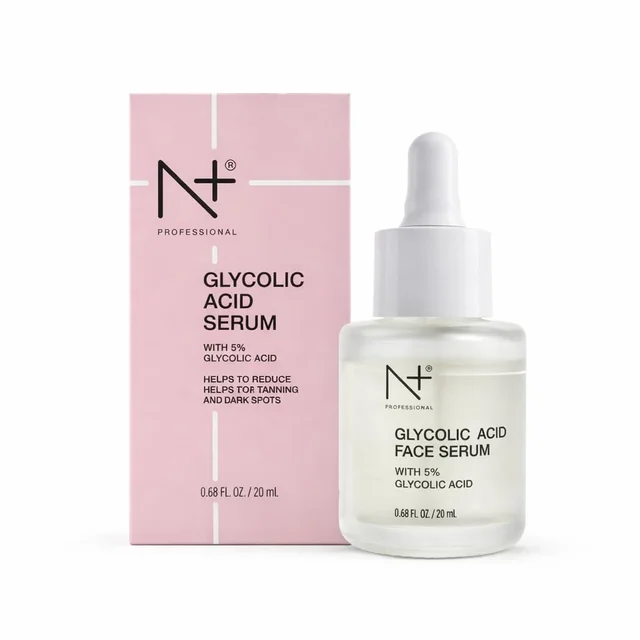 N Plus Glycolic Acid 5% Serum 20ml | Helps Reduce Appearance of Tanning & Dark Spots | Exfoliating Face Serum for Brighter, Smoother & Even-Looking Skin
