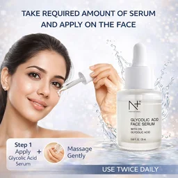 N Plus Glycolic Acid 5% Serum 20ml | Helps Reduce Appearance of Tanning & Dark Spots | Exfoliating Face Serum for Brighter, Smoother & Even-Looking Skin