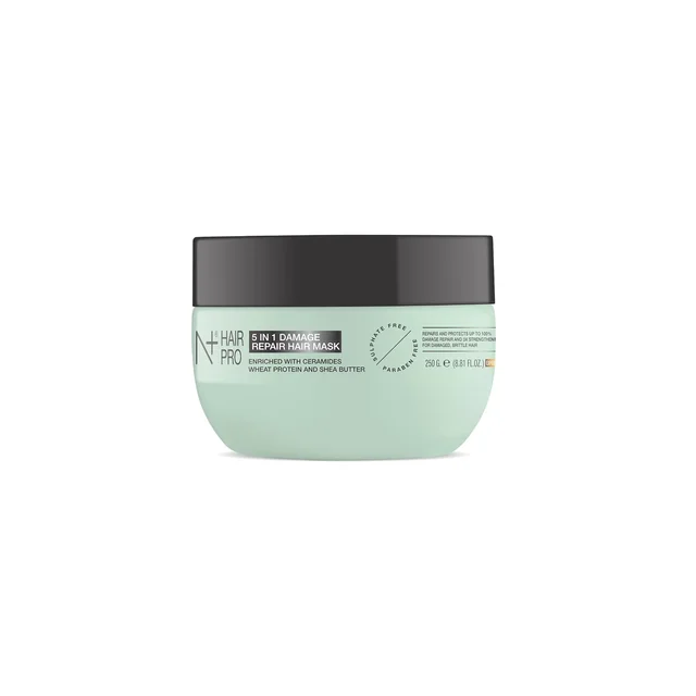 N Plus Hair Pro 5 In 1 Damage Repair Hair Mask 250g | Intensive Hair Treatment | Helps Nourish, Condition, Smooth & Strengthen Dry, Rough and Damaged-Looking Hair