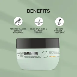 N Plus Hair Pro 5 In 1 Damage Repair Hair Mask 250g | Intensive Hair Treatment | Helps Nourish, Condition, Smooth & Strengthen Dry, Rough and Damaged-Looking Hair