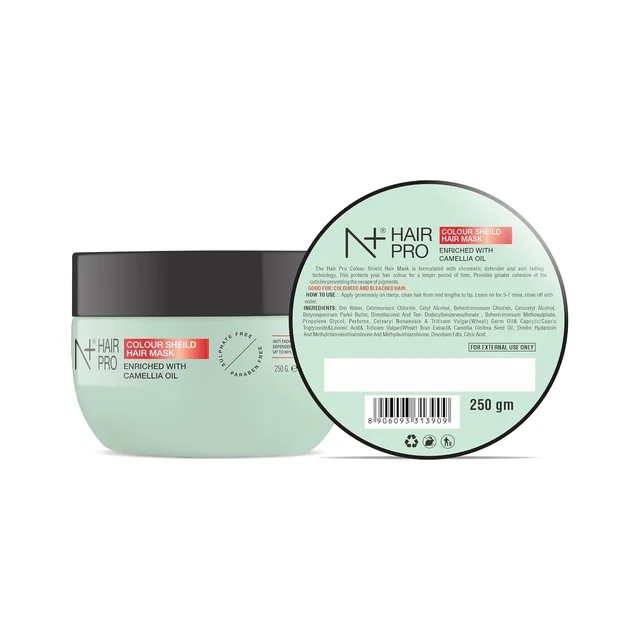 N Plus Hair Pro Colour Shield Hair Mask 250g | Enriched with Camellia Oil | Color Care Hair Mask for Coloured Hair | Helps Nourish, Smooth & Maintain Hair