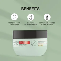N Plus Hair Pro Colour Shield Hair Mask 250g | Enriched with Camellia Oil | Color Care Hair Mask for Coloured Hair | Helps Nourish, Smooth & Maintain Hair