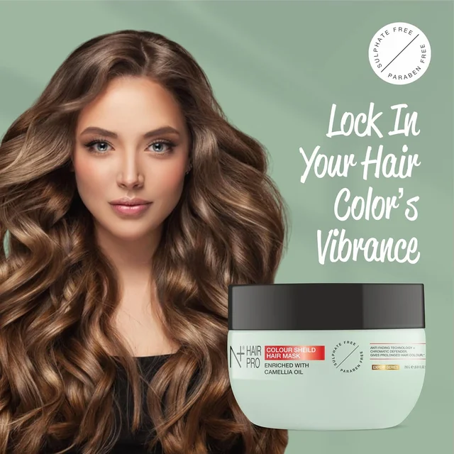 N Plus Hair Pro Colour Shield Hair Mask 250g | Enriched with Camellia Oil | Color Care Hair Mask for Coloured Hair | Helps Nourish, Smooth & Maintain Hair