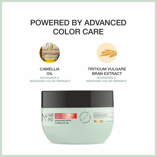N Plus Hair Pro Colour Shield Hair Mask 250g | Enriched with Camellia Oil | Color Care Hair Mask for Coloured Hair | Helps Nourish, Smooth & Maintain Hair
