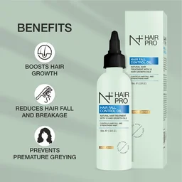 N Plus Hair Pro Hair Fall Control Oil 100ml | Treatment with 10 Hair Growth Oils | Nourishing Hair Oil for Daily Hair Care | Scalp & Hair Nourishment