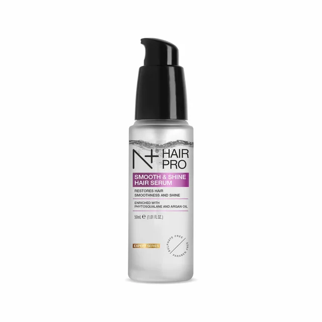 N Plus Hair Pro Smooth & Shine Hair Serum 50ml, Enriched with Phytosqualane & Argan Oil
