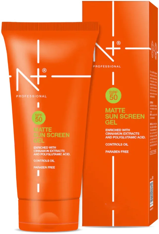N Plus Professional Sunscreen Gel 100ml SPF50 | Matte Sun Screen Gel | Lightweight & Non-Sticky Formula | Daily Sun Protection | Suitable for All Skin Types