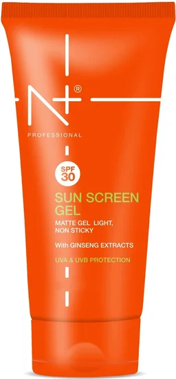 N Plus Professional Sunscreen Gel SPF30 50ml | Matte & Non-Sticky Formula | UVA & UVB Protection | Hydrating Sun Protection Gel | Suitable for All Skin Types