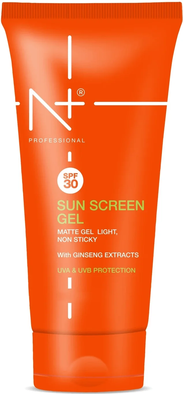 N Plus Professional Sunscreen Gel SPF30 50ml | Matte & Non-Sticky Formula | UVA & UVB Protection | Hydrating Sun Protection Gel | Suitable for All Skin Types