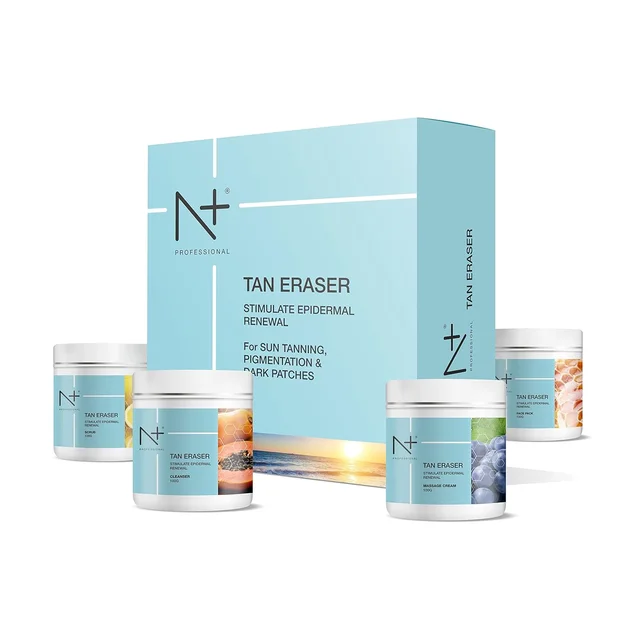 N Plus Professional Tan Eraser Facial Kit- 400g | Foe Sun Tanning , Pigmentation & Dark Patches | Skin Brightening Kit | Natural Skin Care | Exfoliating Scrub | Dead Skin Cell Removal | For All Skin Types
