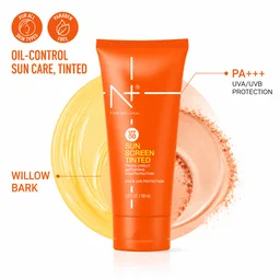 N Plus Professional Tinted Sunscreen 100ml SPF50 | Mattifying Tinted Sun Protection | UVA & UVB Protection | Natural Tinted Effect | Suitable for All Skin Types