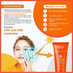 N Plus Professional Tinted Sunscreen 50ml SPF50 | Mattifying Tinted Sun Protection | UVA & UVB Protection | Natural Tinted Effect | Suitable for All Skin Types