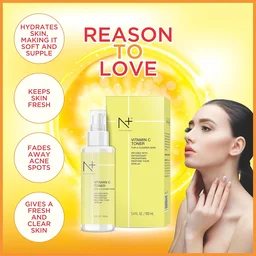 N Plus N PLUS Professional Vitamin C Toner | For A Clearer Skin | Infused with Antioxidant Properties | Restore Your Skin PH | for Brighter, Even Skin Tone | Daily toner | Skin revitalizing toner | 100ml