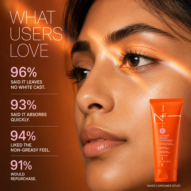 N Plus SPF 50 Barrier Repair Sunscreen Cream 100ml | With Shea Butter & 5 Ceramides | Daily UV Protection | Moisturizing Formula | Sunscreen for Face & Skin