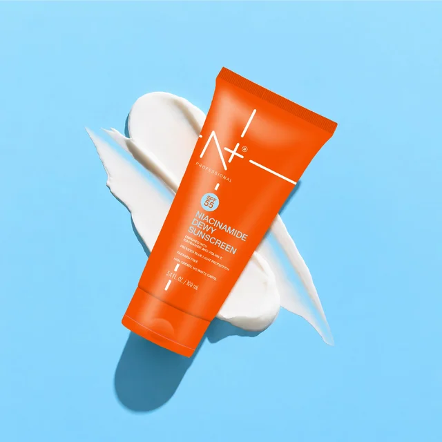 N Plus SPF 55 Niacinamide Dewy Sunscreen Cream 100ml | PA+++ Protection | Non-Greasy Formula | Enriched with Niacinamide & Vitamin E | Daily Sunscreen
