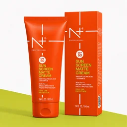 N Plus Sunscreen Matte Cream SPF60 100ml | Matte Finish Sun Protection Cream | Lightweight & Non-Sticky Formula | Daily UV Protection | Face Sunscreen for Everyday Use
