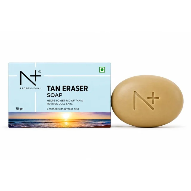 N Plus Tan Eraser Soap 75g Pack of 3 | Helps Remove Tan & Revive Dull-Looking Skin | Cleansing Bath Soap for Fresh, Smooth & Brighter-Looking Skin | Daily Skin Care