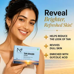 N Plus Tan Eraser Soap 75g Pack of 3 | Helps Remove Tan & Revive Dull-Looking Skin | Cleansing Bath Soap for Fresh, Smooth & Brighter-Looking Skin | Daily Skin Care