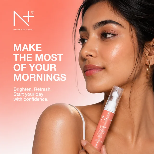 N Plus Under Eye Cream 15ml | Enriched with Caffeine & Hyaluronic Acid | Hydrating Eye Care Cream for a Fresh, Smooth-Looking Under-Eye Area | Daily Skincare