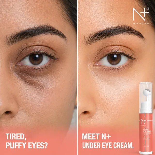 N Plus Under Eye Cream 15ml | Enriched with Caffeine & Hyaluronic Acid | Hydrating Eye Care Cream for a Fresh, Smooth-Looking Under-Eye Area | Daily Skincare