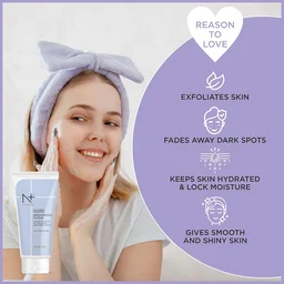 N Plus N + Professional Blooming Radiance Brightening Scrub- 100g | With the Goodness of Tricholoma Matsutake Extract | Dead Skin Removal | Exfoliating Scrub for Glowing Skin | For All Skin Types