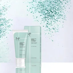 N Plus N + Professional Green Tea Beads Cleanser 100ml | 3 in 1 Cleanser | Rinse Off, Exfoliate, Makeup Cleanser | Antioxidant-Rich | Exfoliating Beads | Smooth Skin | For All Skin Types