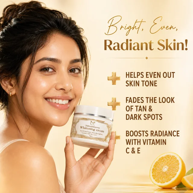 N Plus N+ Professional Instant Whitening Cream 50g | Enriched with Vitamin C & E | Helps Brighten Skin, Improve Uneven-Looking Tone & Reduce the Appearance of Dark Spots