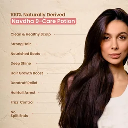 Nat Habit Hibiscus Navdha Shampoo 225ml | Natural Shampoo with Hibiscus, Amla & Fermented Soy | For Hair Growth, Oily Scalp, Dry Frizzy Hair | Sulfate Free Cleanser