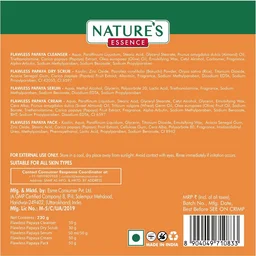 Nature's Essence Advanced Flawless Papaya Facial Kit 280g | Brightening | Exfoliating Skincare Treatment | Professional Use | For All Skin Types